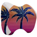 Abstract 3d Art Holiday Island Palm Tree Pink Purple Summer Sunset Water Head Support Cushion View3