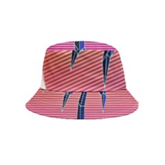 Abstract 3d Art Holiday Island Palm Tree Pink Purple Summer Sunset Water Inside Out Bucket Hat (kids) by Cemarart