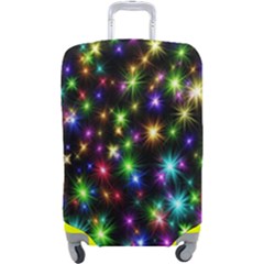 Star Colorful Christmas Abstract Luggage Cover (large)