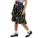 Star Colorful Christmas Abstract Kids  Ruffle Flared Wrap Midi Skirt View2