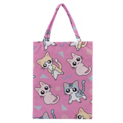 Cute Animal Little Cat Seamless Pattern Classic Tote Bag by Grandong