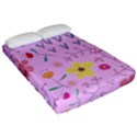 Pink Flowers Pattern Fitted Sheet (Queen Size) View2