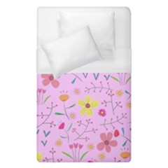 Pink Flowers Pattern Duvet Cover (single Size) by Grandong