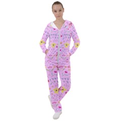 Pink Flowers Pattern Women s Tracksuit by Grandong