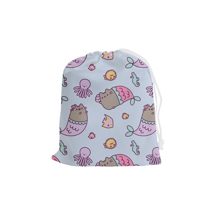 Pusheen Cat Cute Drawstring Pouch (Medium)