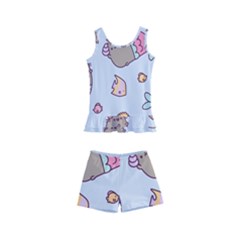 Pusheen Cat Cute Kids  Boyleg Swimsuit by Grandong