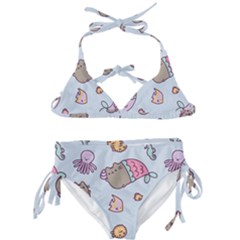 Pusheen Cat Cute Kids  Classic Bikini Set by Grandong