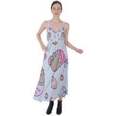 Pusheen Cat Cute Tie Back Maxi Dress by Grandong