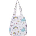 Unicorn Diamond Rainbow Shooting Star Center Zip Backpack View1