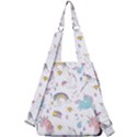 Unicorn Diamond Rainbow Shooting Star Center Zip Backpack View2