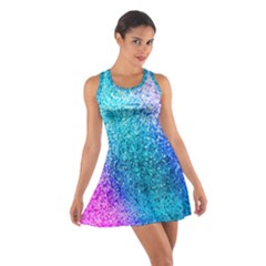 Rainbow Color Colorful Pattern Cotton Racerback Dress by Grandong