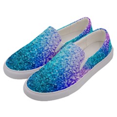 Rainbow Color Colorful Pattern Men s Canvas Slip Ons by Grandong