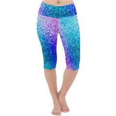 Rainbow Color Colorful Pattern Lightweight Velour Cropped Yoga Leggings by Grandong