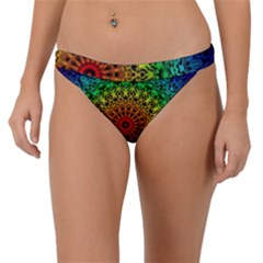 Rainbow Mandala Abstract Pastel Pattern Band Bikini Bottoms by Grandong