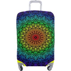 Rainbow Mandala Abstract Pastel Pattern Luggage Cover (large) by Grandong