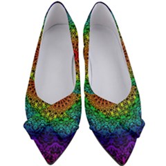 Rainbow Mandala Abstract Pastel Pattern Women s Bow Heels by Grandong