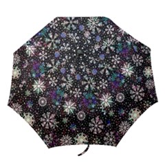 Shiny Winter Snowflake Folding Umbrellas by Grandong