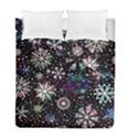 Shiny Winter Snowflake Duvet Cover Double Side (Full/ Double Size) View1