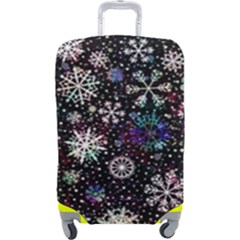 Shiny Winter Snowflake Luggage Cover (large) by Grandong