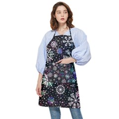 Shiny Winter Snowflake Pocket Apron by Grandong