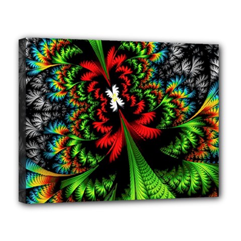 Kaleidoscopic Tropic Canvas 14  X 11  (stretched) by Grandong