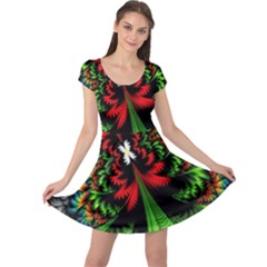 Kaleidoscopic Tropic Cap Sleeve Dress by Grandong