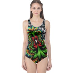 Kaleidoscopic Tropic One Piece Swimsuit by Grandong