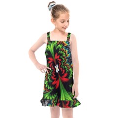 Kaleidoscopic Tropic Kids  Overall Dress