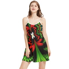 Kaleidoscopic Tropic Summer Frill Dress by Grandong