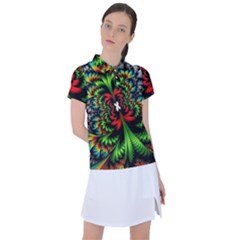 Kaleidoscopic Tropic Women s Polo T-shirt