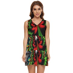 Kaleidoscopic Tropic Tiered Sleeveless Mini Dress by Grandong