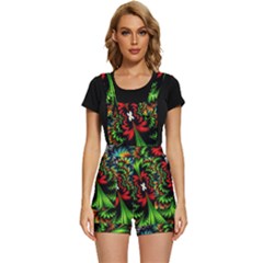 Kaleidoscopic Tropic Short Overalls by Grandong