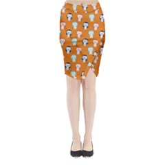 Cute Penguin Funny Pattern Midi Wrap Pencil Skirt by Grandong