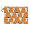 Cute Penguin Funny Pattern Canvas Cosmetic Bag (XL) View1