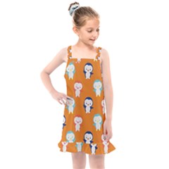 Cute Penguin Funny Pattern Kids  Overall Dress