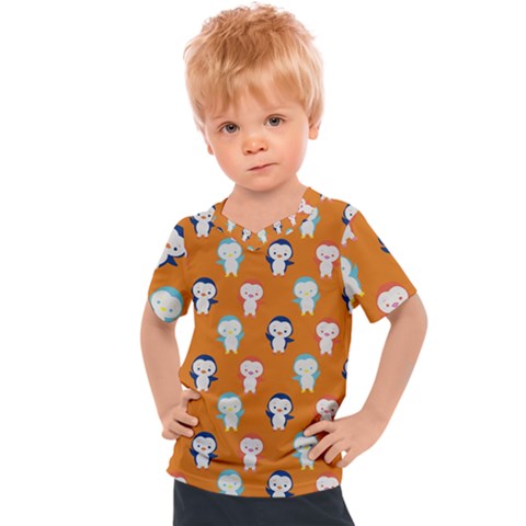 Cute Penguin Funny Pattern Kids  Sports T-shirt by Grandong