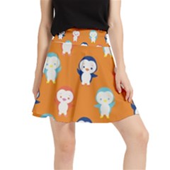 Cute Penguin Funny Pattern Waistband Skirt by Grandong