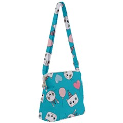 Cat Bunny Zipper Messenger Bag by Grandong