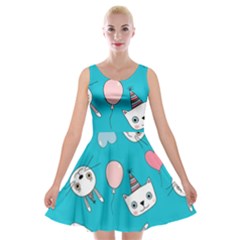 Cat Bunny Velvet Skater Dress by Grandong