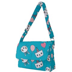 Cat Bunny Full Print Messenger Bag (l) by Grandong