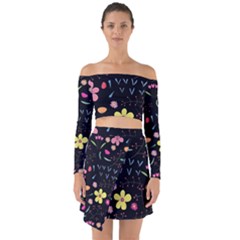 Beautiful Flower Plants Aesthetic Secret Garden Off Shoulder Top With Skirt Set by Grandong