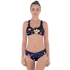 Beautiful Flower Plants Aesthetic Secret Garden Criss Cross Bikini Set by Grandong