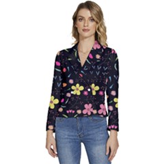 Beautiful Flower Plants Aesthetic Secret Garden Women s Long Sleeve Revers Collar Cropped Jacket by Grandong