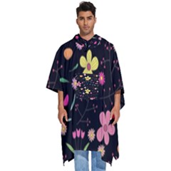 Beautiful Flower Plants Aesthetic Secret Garden Men s Hooded Rain Ponchos by Grandong