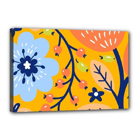 Floral Pattern Adorable Beautiful Aesthetic Secret Garden Canvas 18  X 12  (stretched) by Grandong