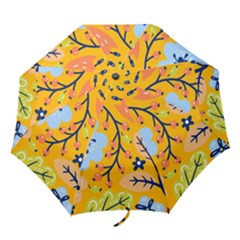 Floral Pattern Adorable Beautiful Aesthetic Secret Garden Folding Umbrellas by Grandong