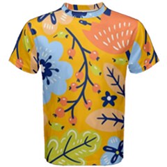 Floral Pattern Adorable Beautiful Aesthetic Secret Garden Men s Cotton T-shirt by Grandong