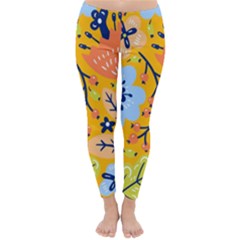 Floral Pattern Adorable Beautiful Aesthetic Secret Garden Classic Winter Leggings by Grandong