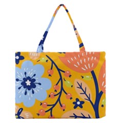 Floral Pattern Adorable Beautiful Aesthetic Secret Garden Zipper Medium Tote Bag by Grandong