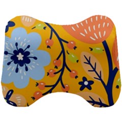 Floral Pattern Adorable Beautiful Aesthetic Secret Garden Head Support Cushion by Grandong